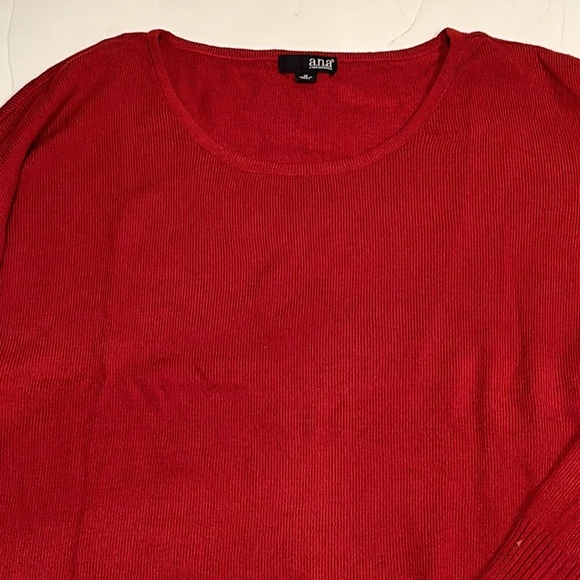 NWT A.N.A, ANA medium red sweater crew long sleeve M - Picture 2 of 9